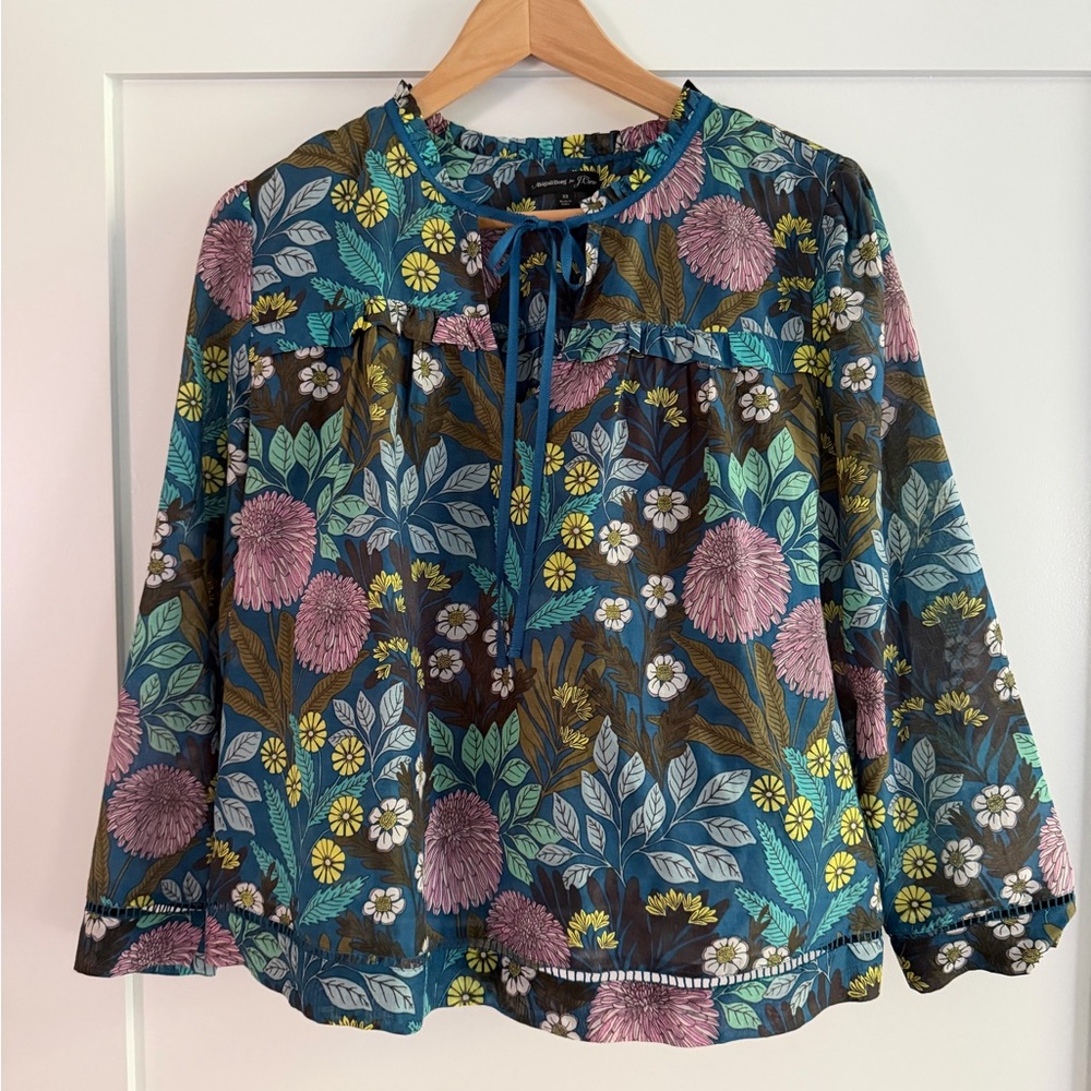 Abigail Borg for J. Crew Prairie Moonlight Blouse